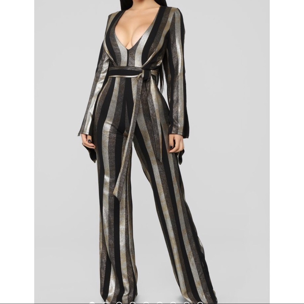 Gold/black  jumpsuit